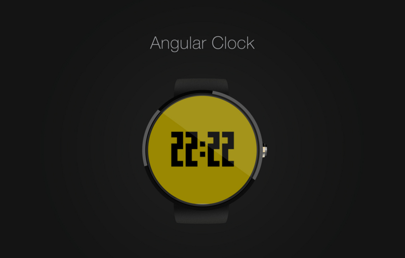 Angular Clock Watch Face : ロフトのロゴ風時計、Angular ClockのWatch Faceを作成しました。